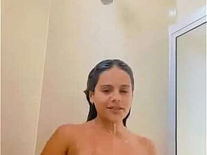 Montse taking a shower