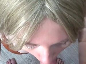 Hot Mr beamy kirmess gets awe-inspiring sexual relations chip blowjob! Cumshot on the top of beamy jugs